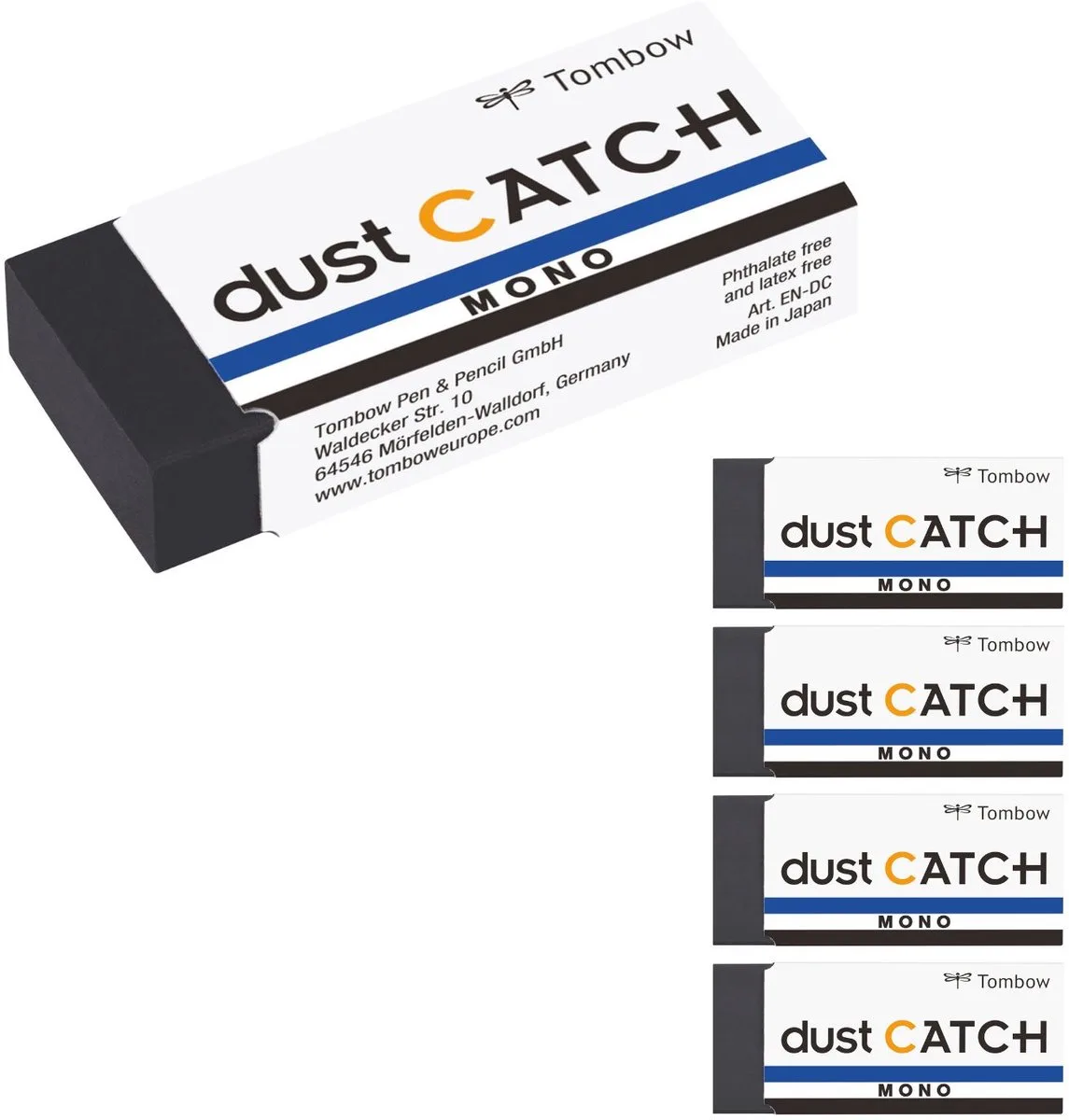 Mono - Gum - Dust Catch - Schoon Wissen zonder Restjes - 5 stuks von Tombow in Schwarz – Produktfoto