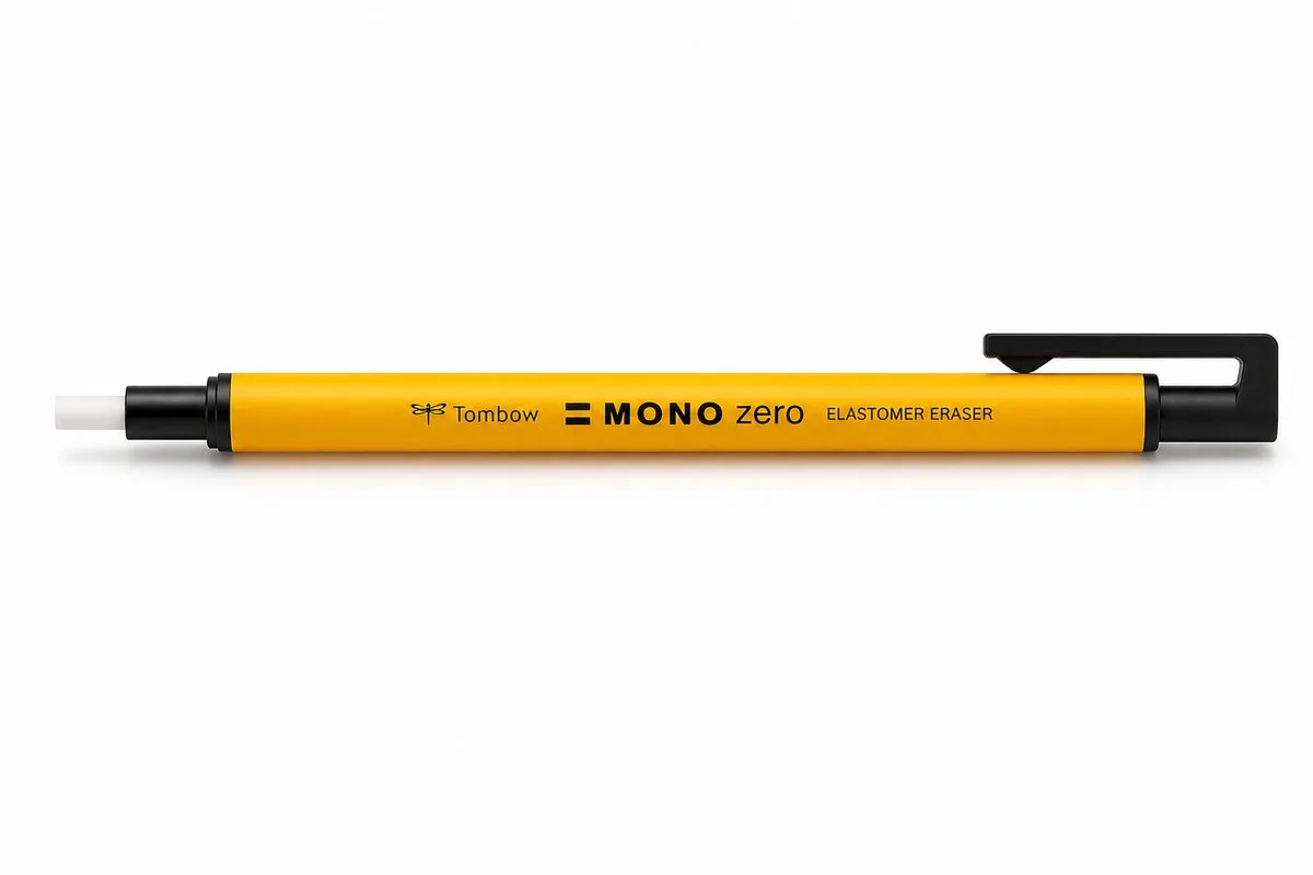 Mono Zero - Gumvulpotlood - Ronde gum - 2,3 mm - Precisie Wissen - Neon de Tombow en Orange – photo produit