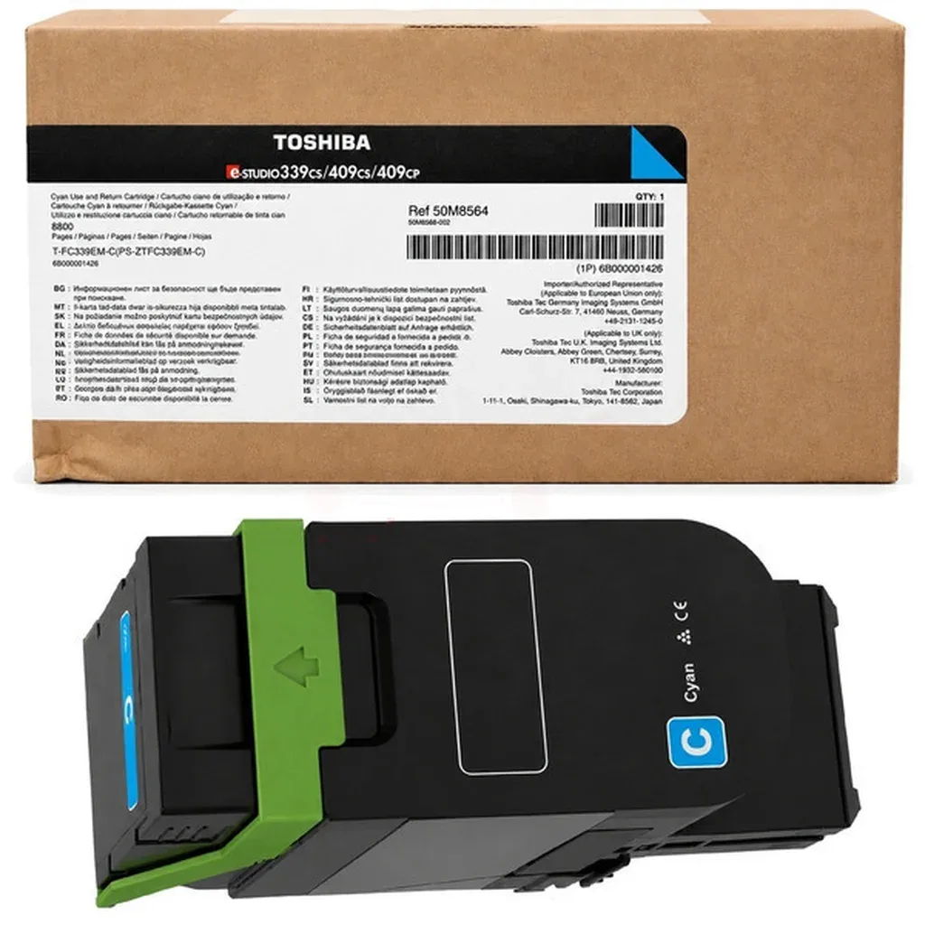 cyan - original - toner cartridge - Use and Return de Toshiba en Cyaan – photo produit