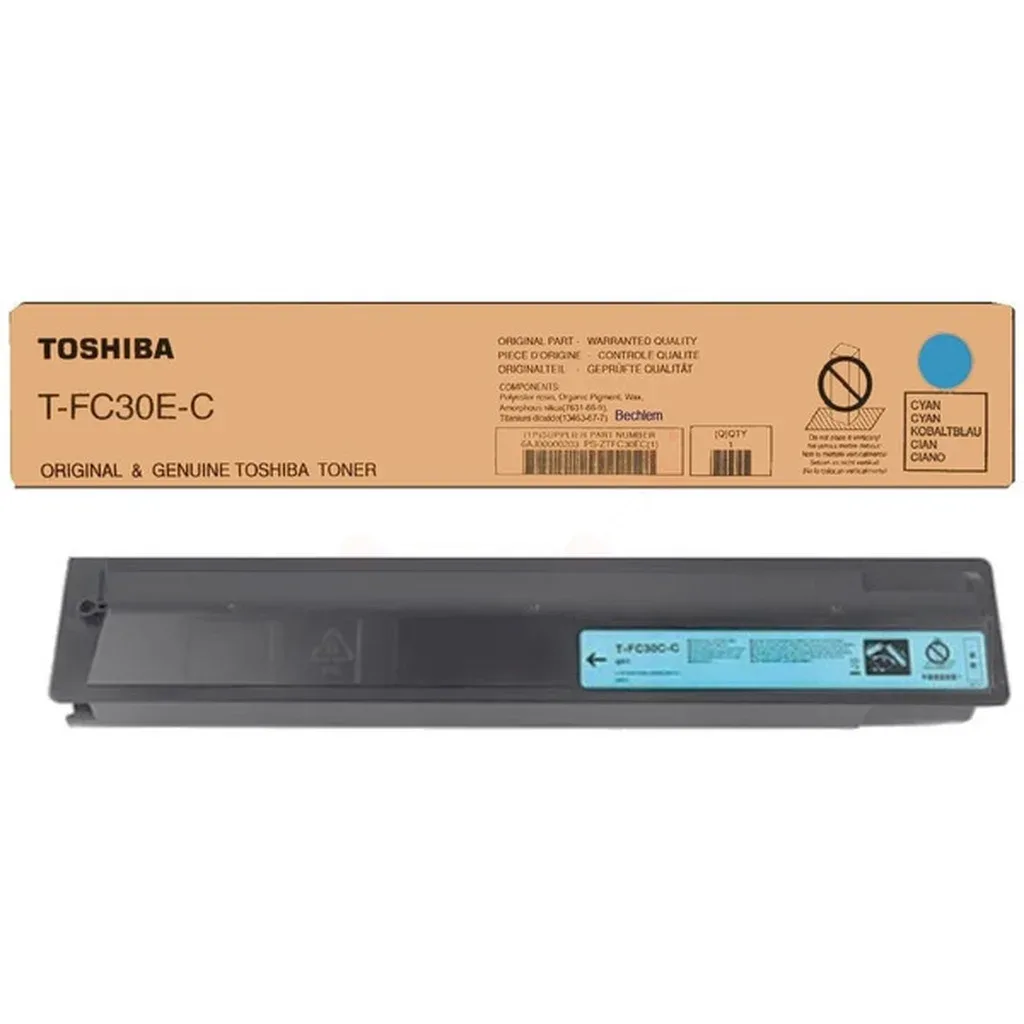 Toner cyan 33.600 sider T-FC30EC Cyan de Toshiba – photo produit