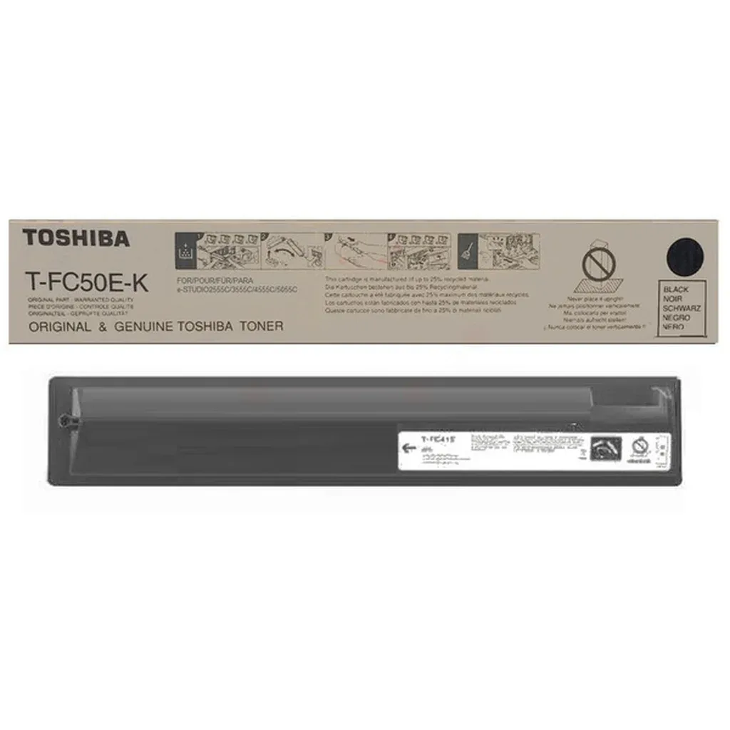 T-FC50EK Tonerkassett svart 38.400 sidor från Toshiba – produktbild