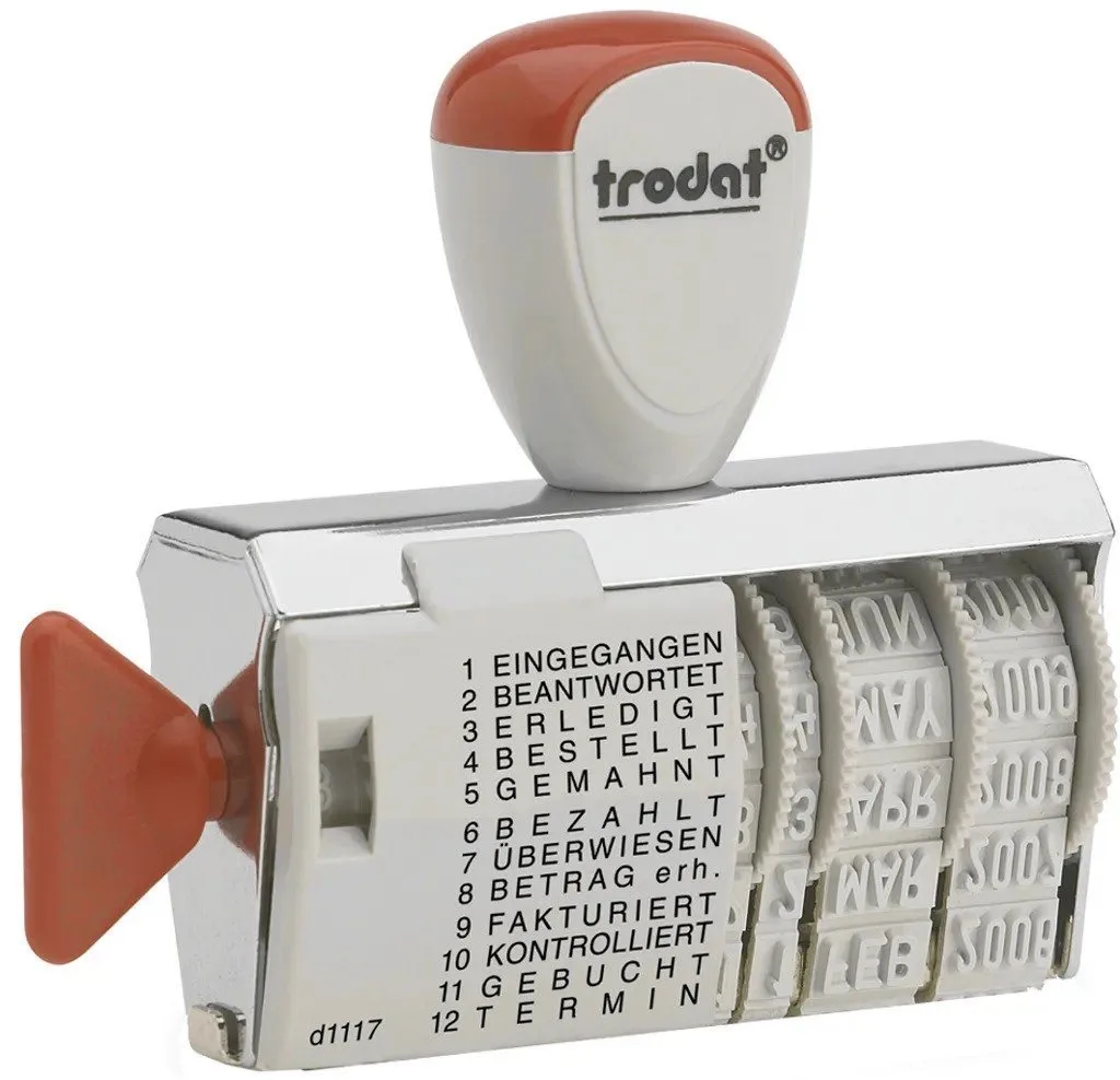 Stempel trodat Wortbandstempel 1117, mit Datum fra Trodat – produktbillede