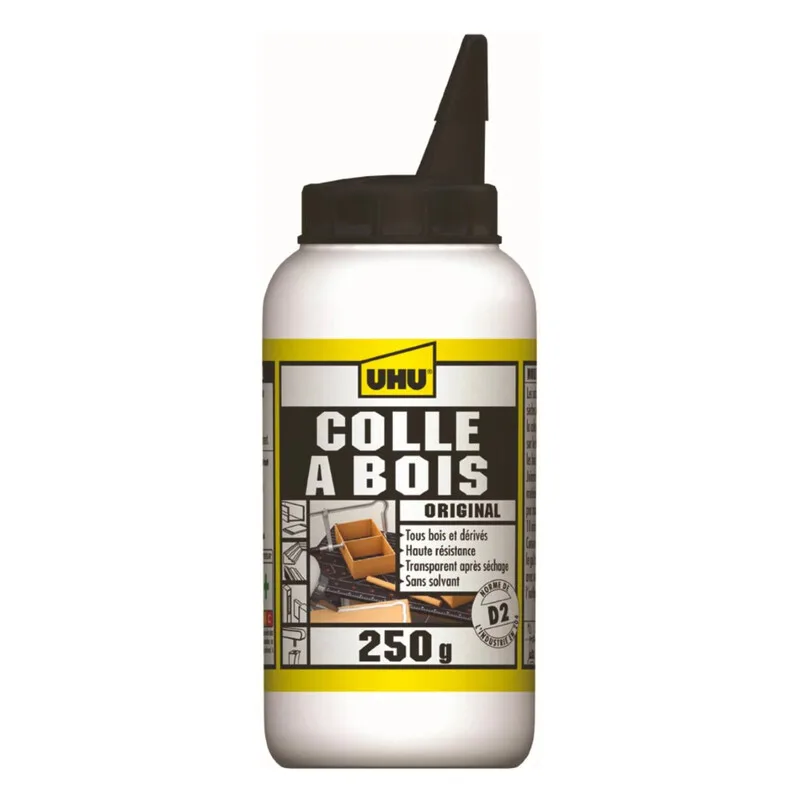 COLLE BOIS ORIGINAL (D2) Biberon 250 g de UHU – photo produit