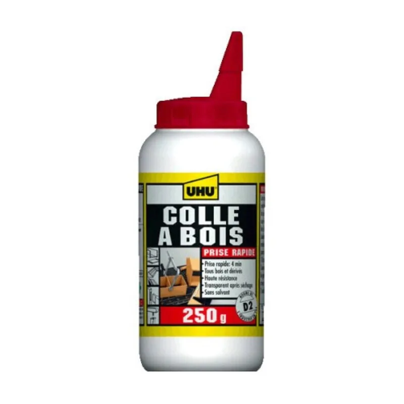 COLLE BOIS PRISE RAPIDE (D2) Biberon 250 g de UHU – photo produit
