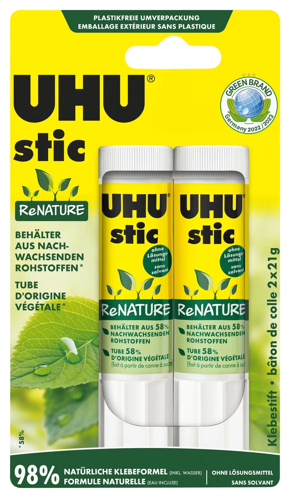 Klebestifte stic ReNATURE 21,0 g de UHU – photo produit