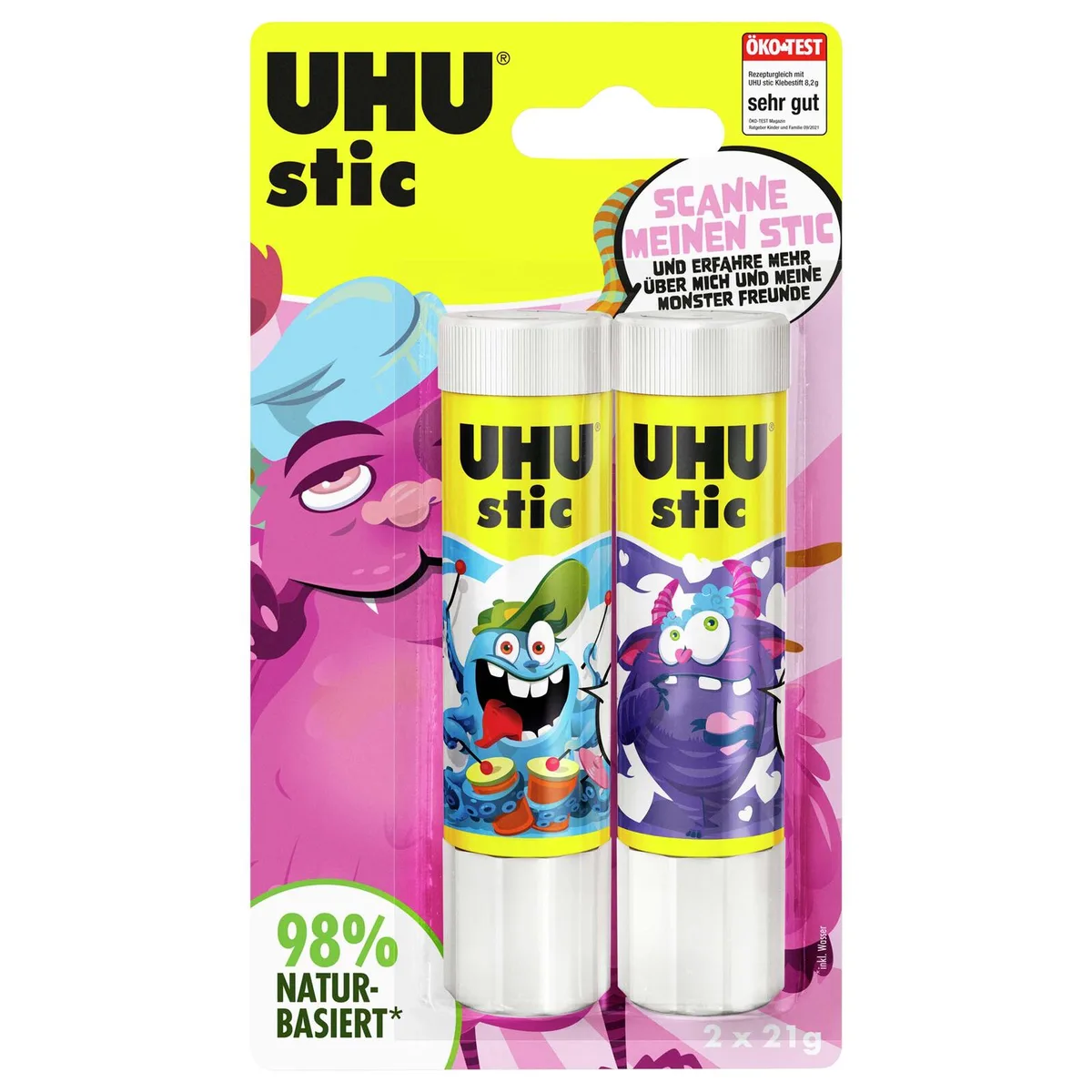 MONSTER Klebestifte 2x 21,0 g de UHU – photo produit
