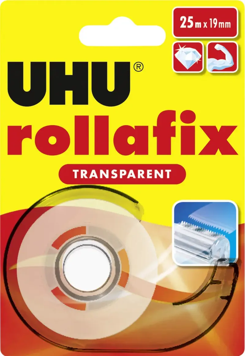 rollafix 36965 Plakband (l x b) 25 m x 19 mm 1 stuk(s) by UHU in Transparent – product photo