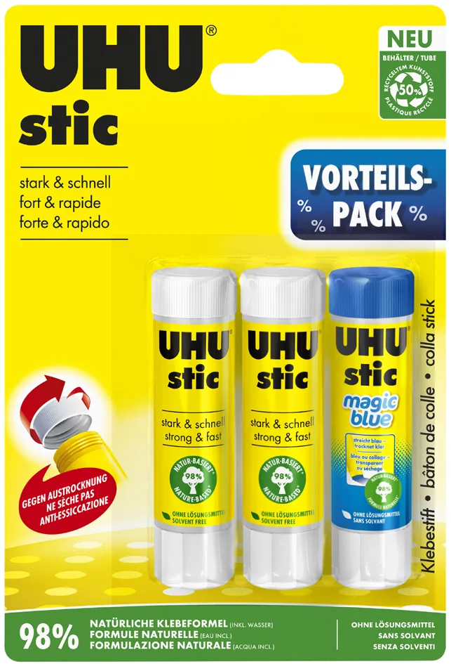 Vorteilspack Klebestift stic und Klebestift stic Magic by UHU – product photo