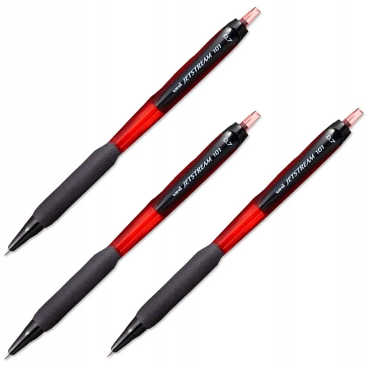 Automatisch Balpennen - 3 stuks de uni-ball en Rouge – photo produit