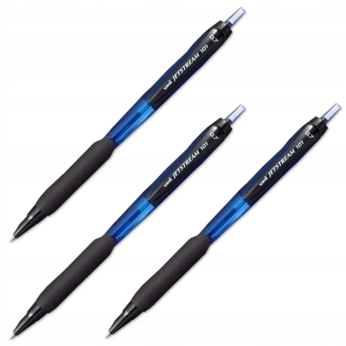 Balpen - 3 Stuks - Sneldrogende Inkt de uni-ball en Bleu – photo produit