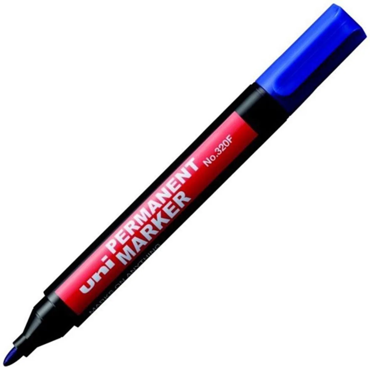 Blauwe Permanent Marker 320 F - Watervaste stift met ronde punt de uni-ball en Bleu – photo produit