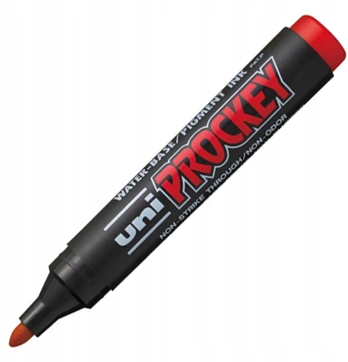 Dik Permanent Marker voor Stof & Folie von uni-ball in Rot – Produktfoto