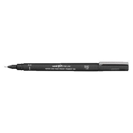 Fineliner uni-ball pin 0.4mm zwart | 12 stuks van uni-ball – productfoto