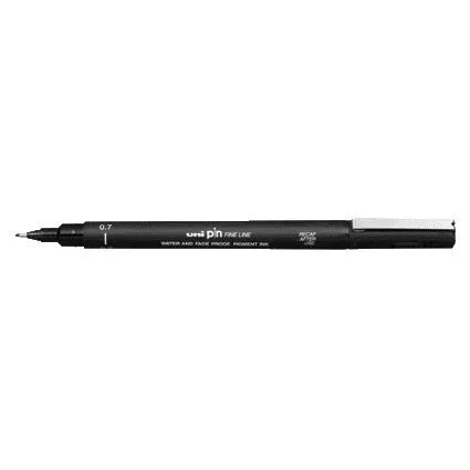 Fineliner uni-ball pin 0.7mm zwart | 12 stuks by uni-ball – product photo