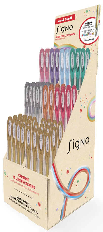 Gelschreiber SIGNO Metallic, 72er Display von uni-ball – Produktfoto
