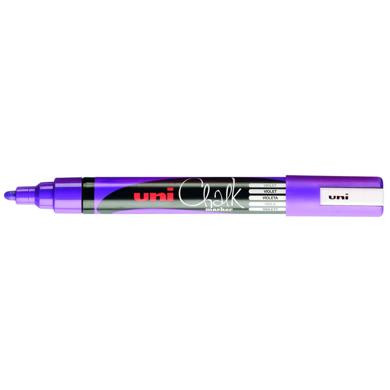 Krijtstift uni-ball rond 1.8-2.5mm paars | 6 stuks by uni-ball – product photo