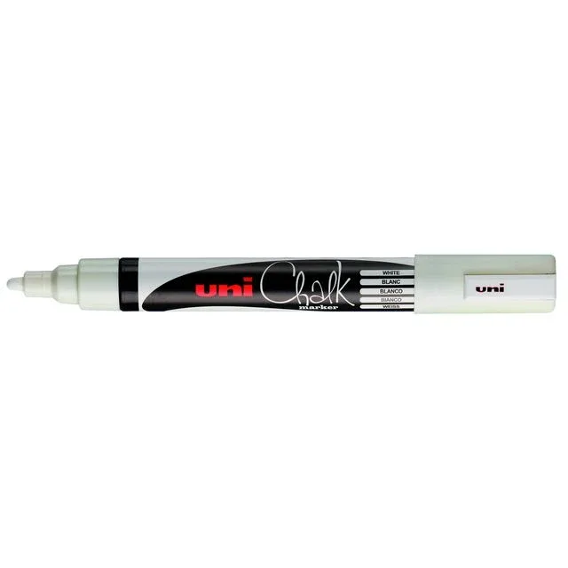 Krijtstift uni-ball rond 1.8-2.5mm wit | 12 stuks by uni-ball – product photo