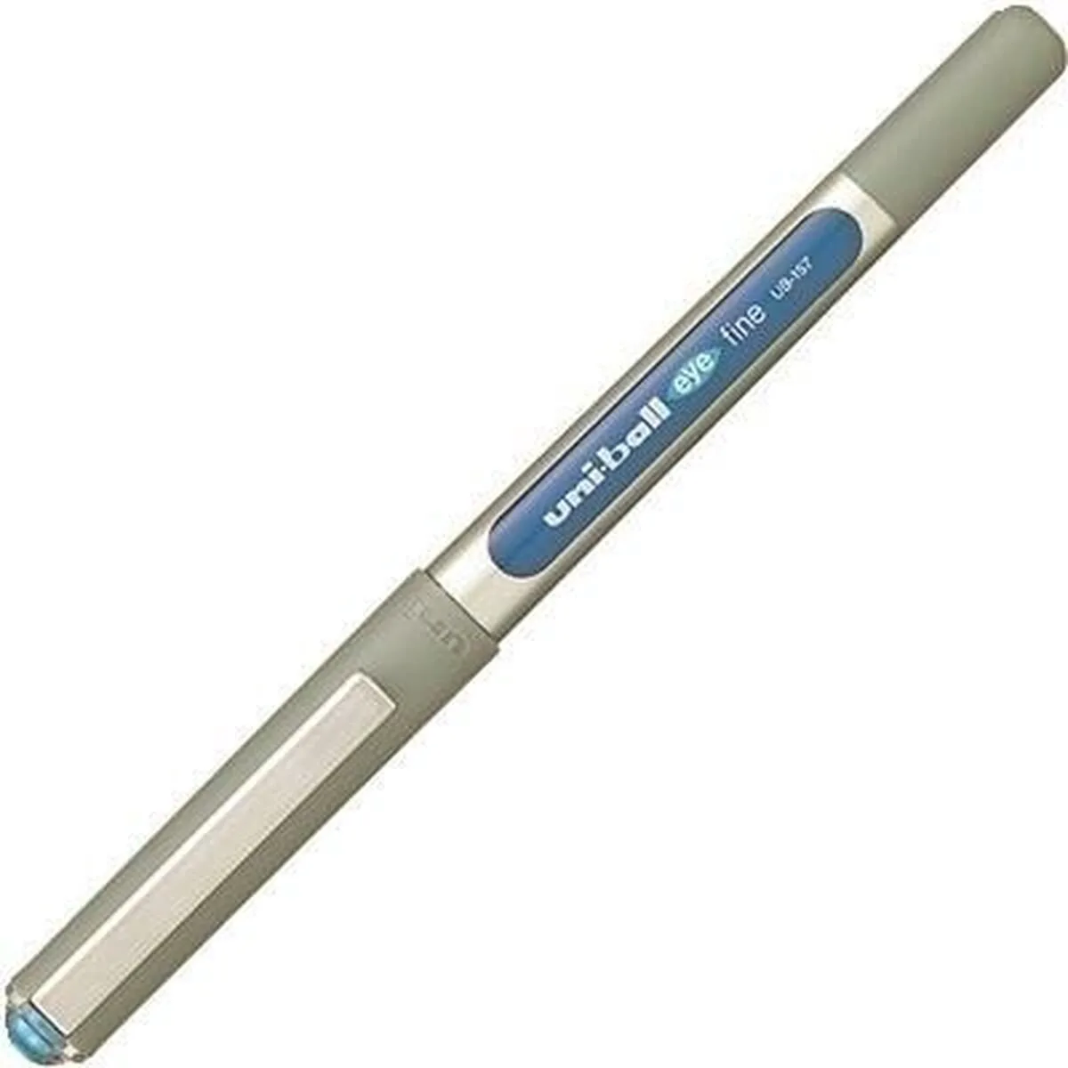 Liquid ink ballpoint pen Uni-Ball Rollerball Eye Fine UB-157 Licht 12 Stuks van uni-ball in Blauw – productfoto