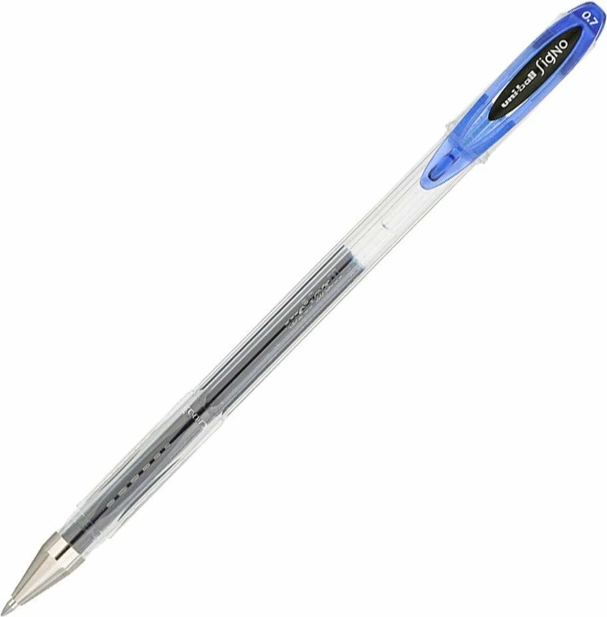 Liquid ink ballpoint pen Uni-Ball Rollerball Signo Basicos UM-120 12 Stuks van uni-ball in Blauw – productfoto