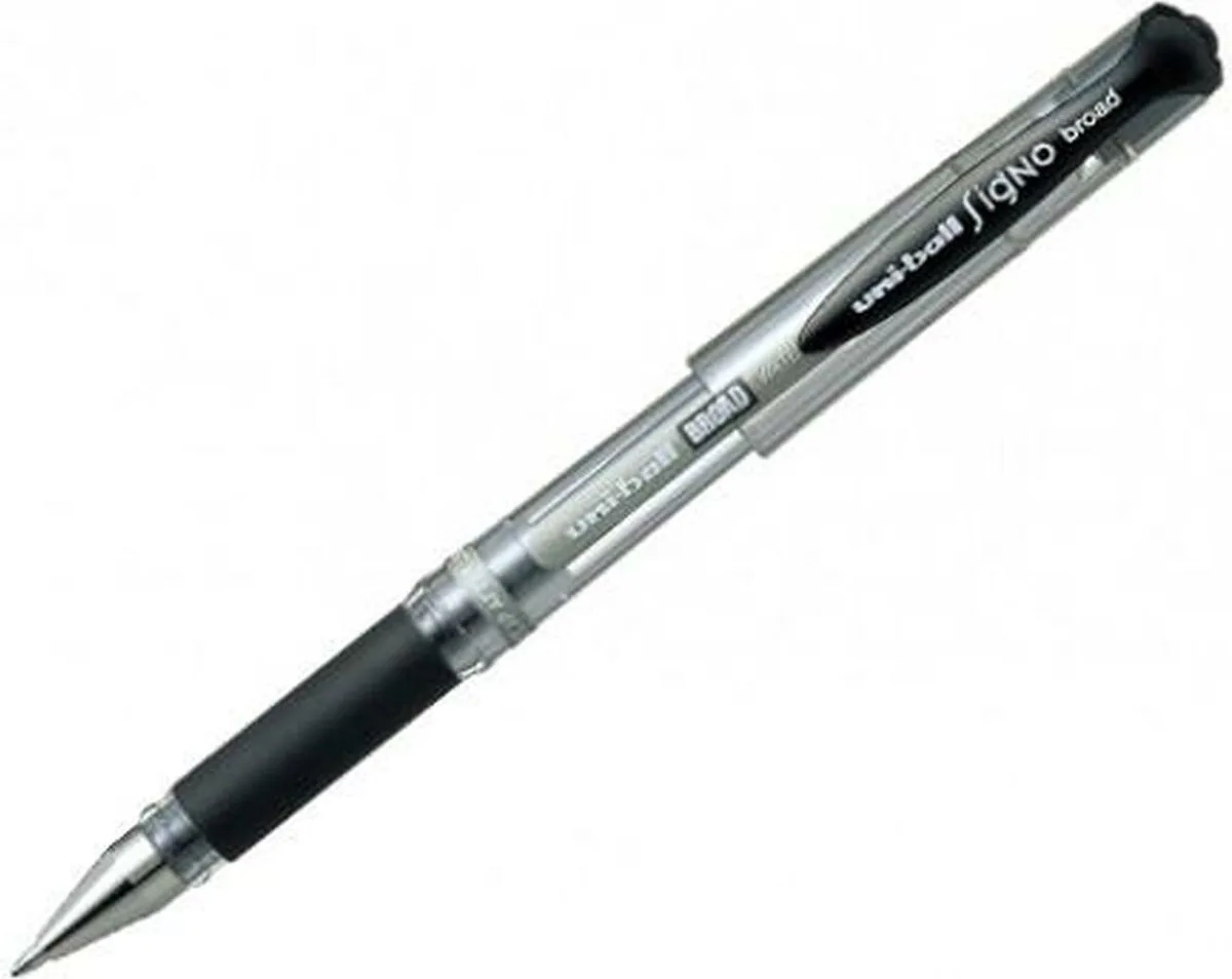 Liquid ink ballpoint pen Uni-Ball Signo Broad UM-153 W 12 Stuks van uni-ball in Zwart – productfoto