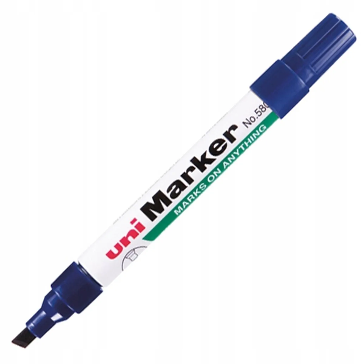 NO-580 Permanent Marker, Afgeschuinde Punt, 1-5mm de uni-ball en Bleu – photo produit