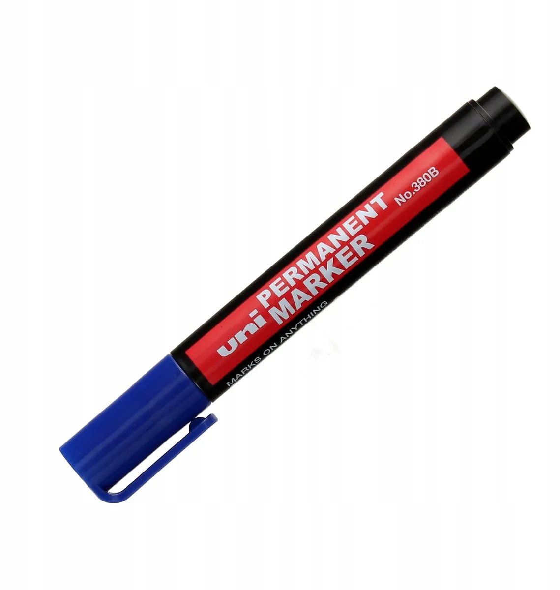 Permanent Marker 380B Schuin Punt - 12 Stuks de uni-ball en Bleu – photo produit