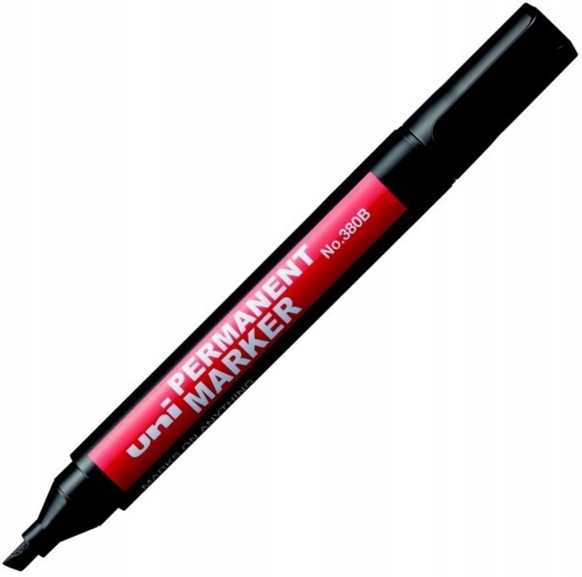 Permanent Marker 380B Zwarte Stompe Punt 1-4,5mm de uni-ball en Noir – photo produit