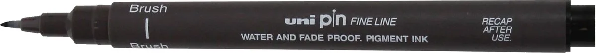 Permanente markeerstift Uni-Ball PINBR-200(S) Penseel Donker (12 Stuks) van uni-ball in Grijs – productfoto