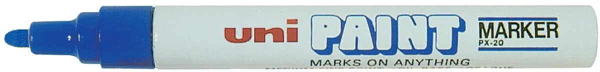 Permanente markeerstift Uni-Ball PX-20 2,8 mm (12 Stuks) van uni-ball in Blauw – productfoto