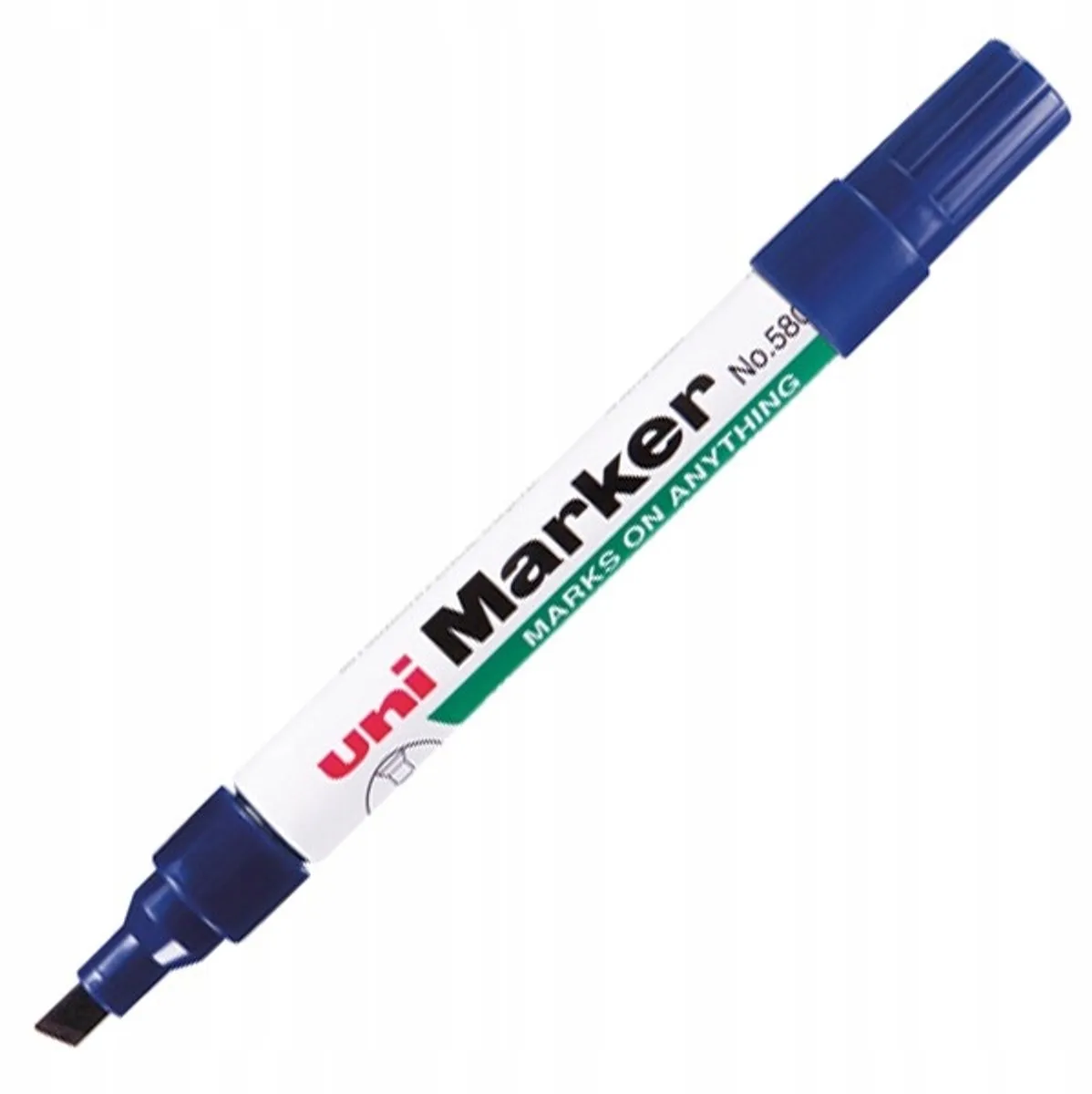 Permanente Marker NO-580B Afgeschuinde Punt de uni-ball en Bleu – photo produit