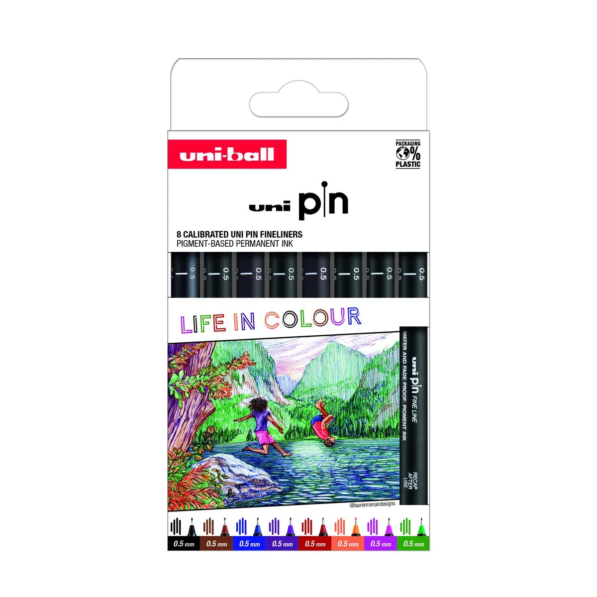 Pin Fineliner Set Life in Colour by uni-ball in Multicolour – product photo