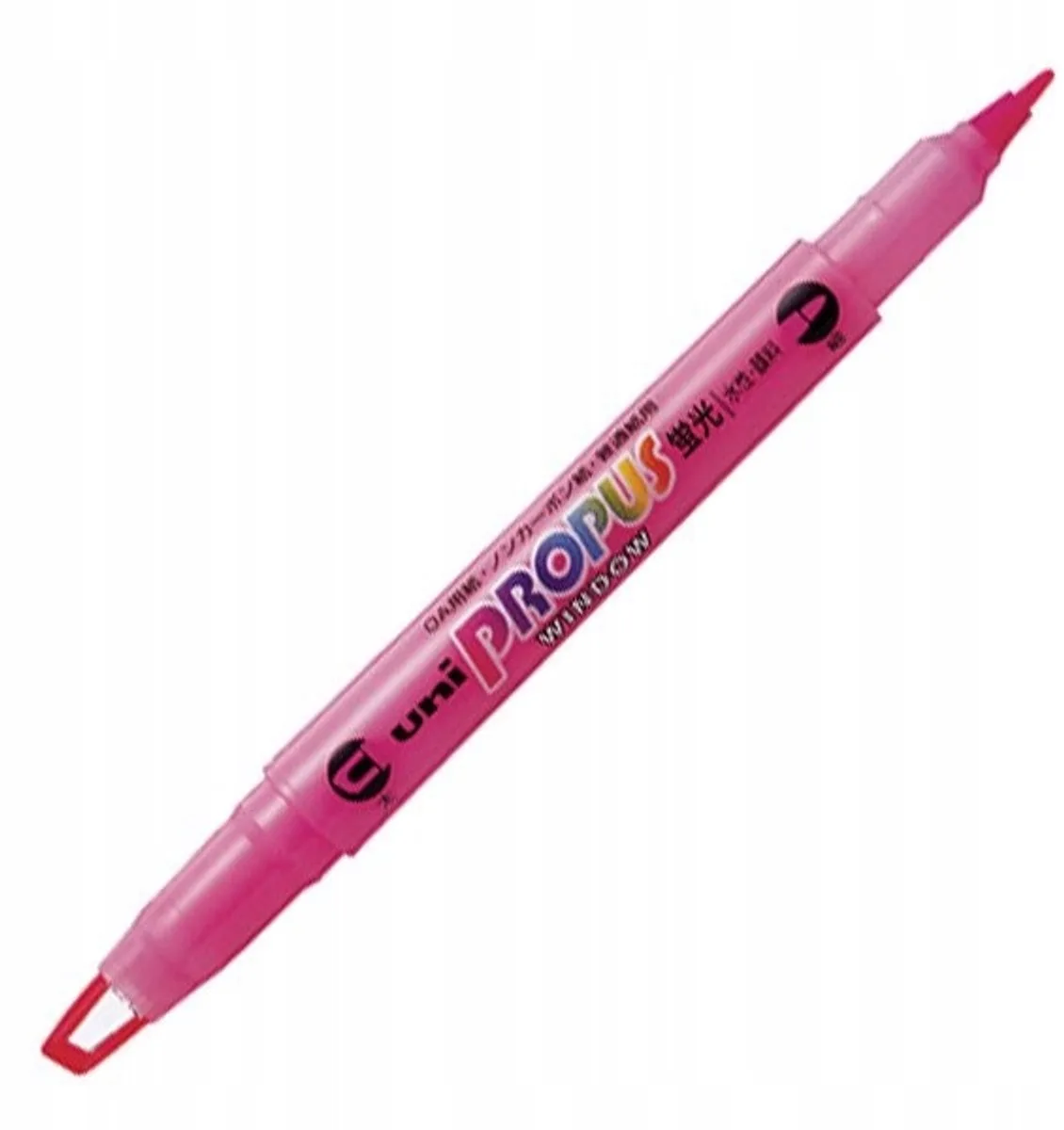 PUS-102T dubbelzijdige markeerstift van uni-ball in Roze – productfoto