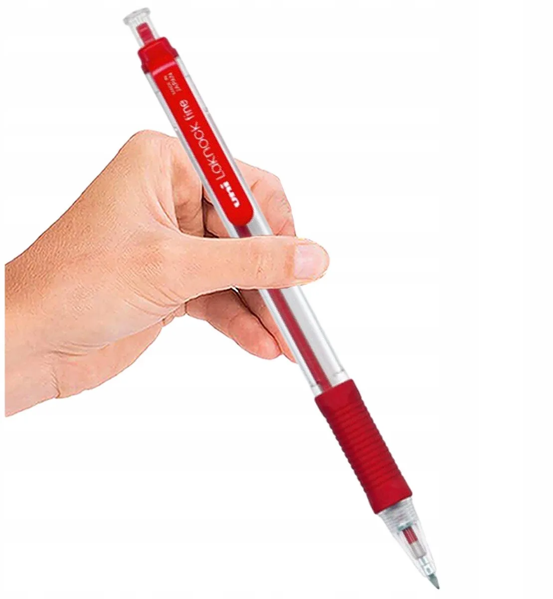 Rode Automatische Pen - Vervangbare Vulling, 0.7mm de uni-ball en Rouge – photo produit