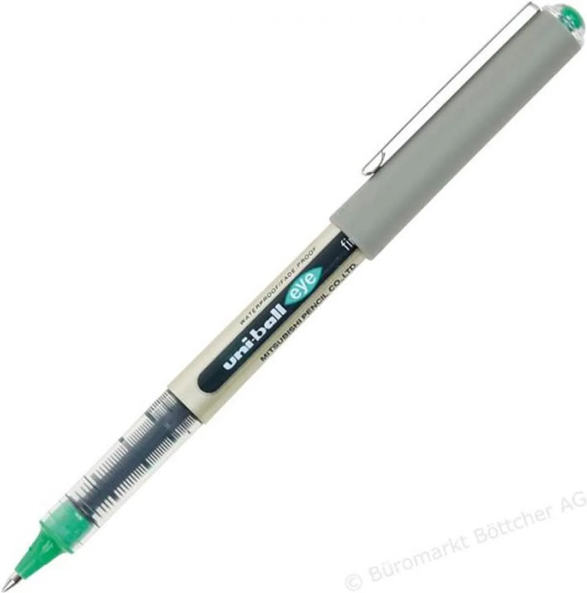 Rollerballpen Eye Fine 0.4 Mm 148163 von uni-ball in Grün – Produktfoto