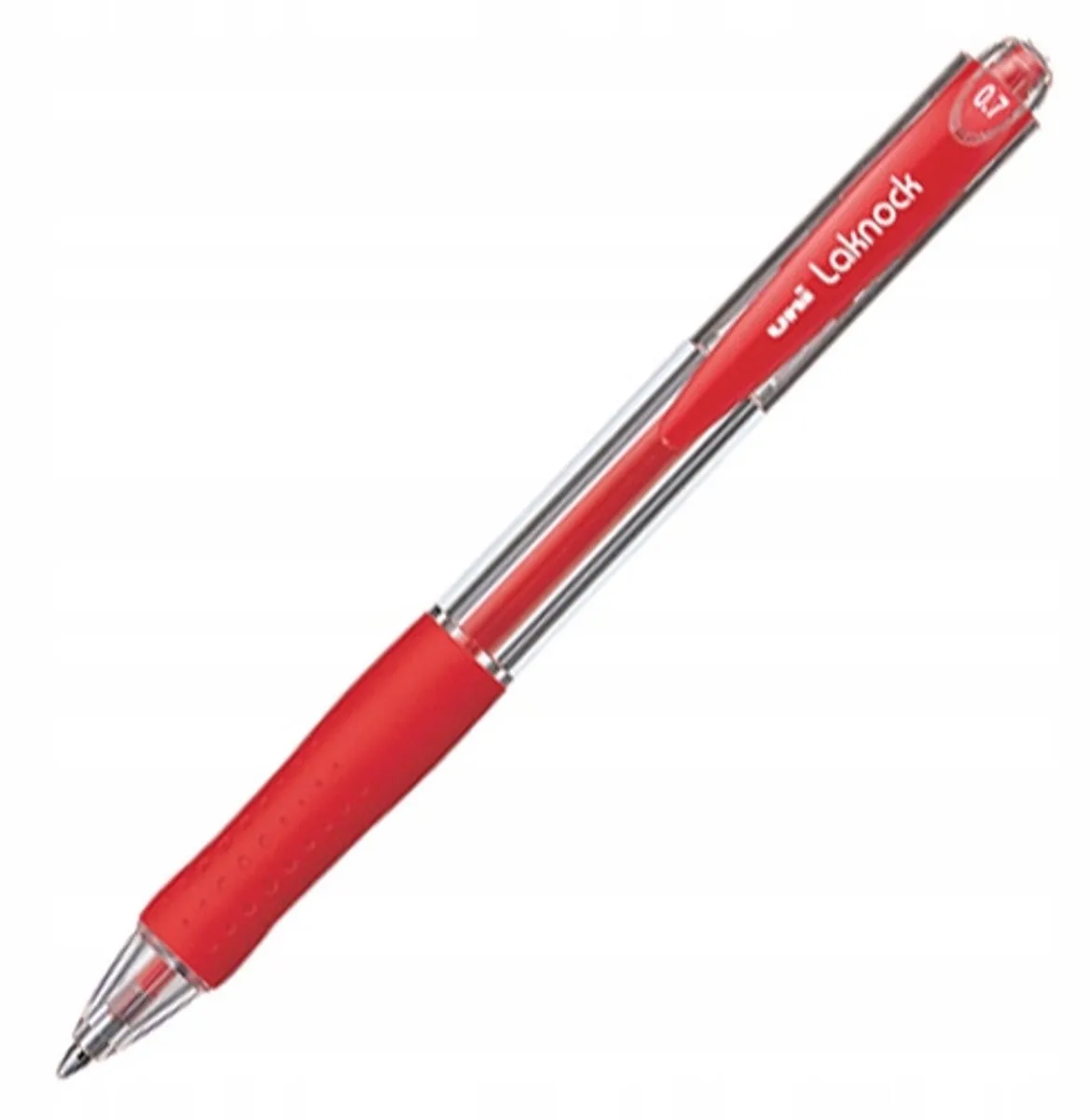 SN-100 Laknock Rode automatische pen met rubberen grip van uni-ball in Rood – productfoto