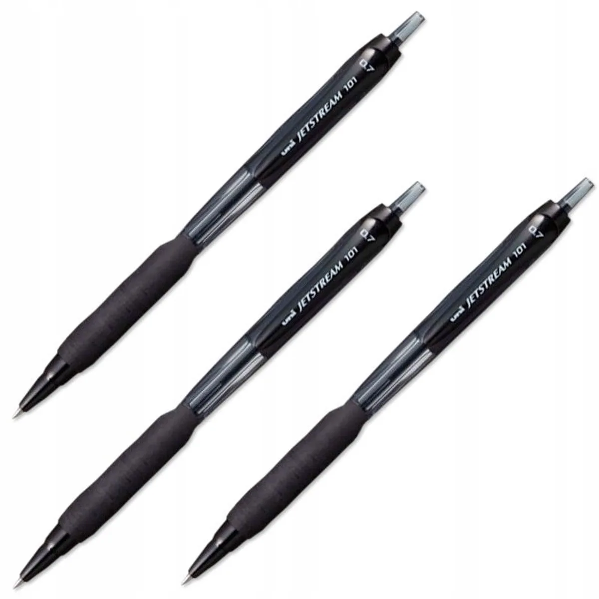SXN-101 Balpen - Set van 3 busjes von uni-ball in Schwarz – Produktfoto