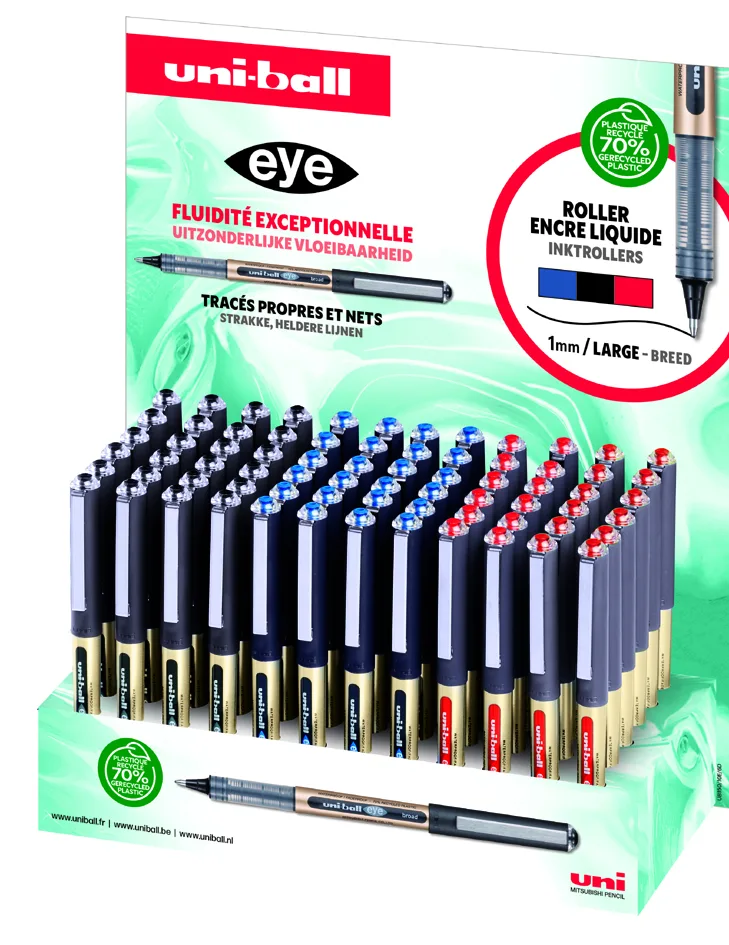 Tintenroller eye broad UB150/10E, 72er Display von uni-ball – Produktfoto