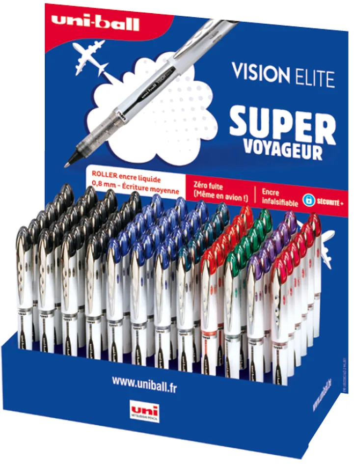 Tintenroller VISION ELITE UB200, 72er Display von uni-ball – Produktfoto