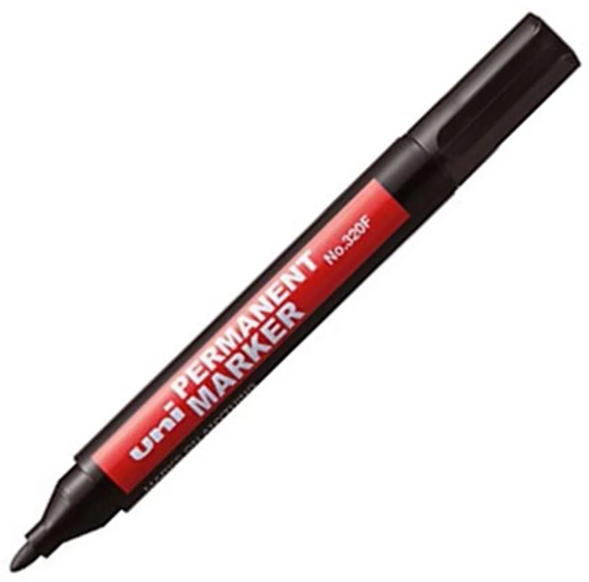 Zwarte Permanent Marker 320 F - Watervaste stift met ronde punt de uni-ball en Noir – photo produit