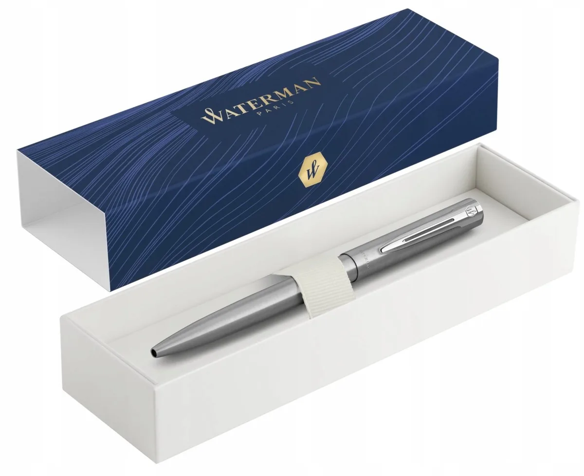 Balpen met Zwarte inkt de Waterman en Metallic Mat – photo produit