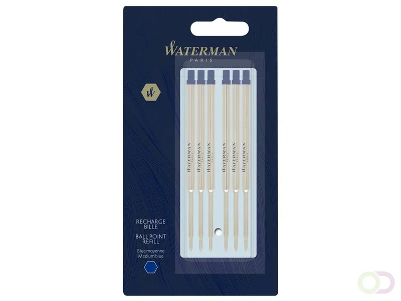 Balpenvulling Waterman blauw medium blister ?? 6 stuks van Waterman – productfoto