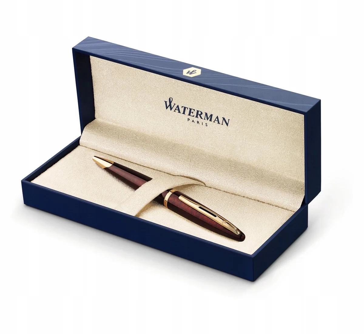 Carene "Zeebruin Goud" Balpen - Elegant Schrijven de Waterman en Marron – photo produit