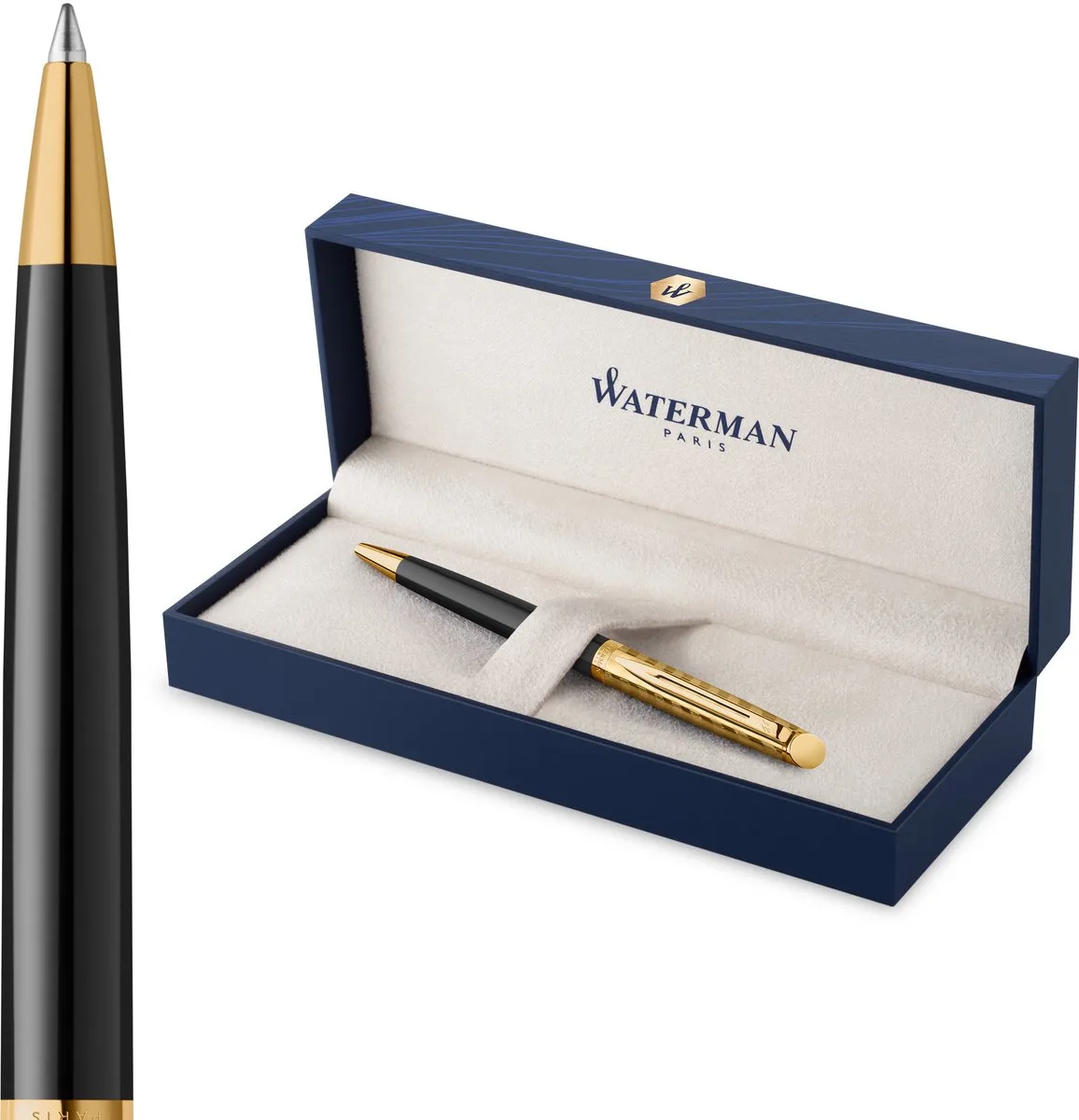 Hémisphère-balpen | De Opera-collectie | Zwart & goud | Geschenkverpakking fra Waterman i Zwart & goud – produktbillede