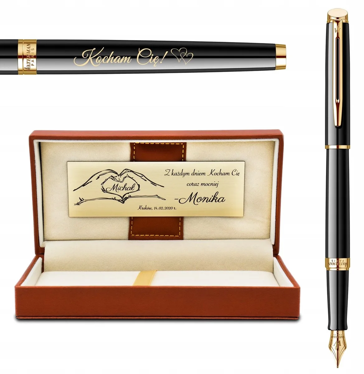 Hemisphere Vulpen met Gravure & Luxe Doos fra Waterman i Sort – produktbillede