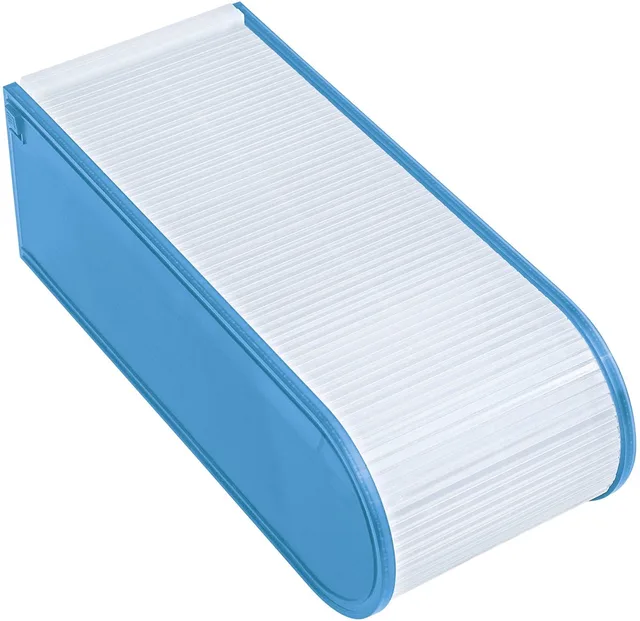 A8 kaartendoos, 100 gevulde, blauwe flashcards