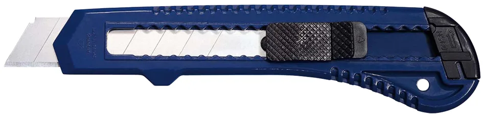 Cutter Basic, Klinge: 18 mm, blau/schwarz från Wedo – produktbild