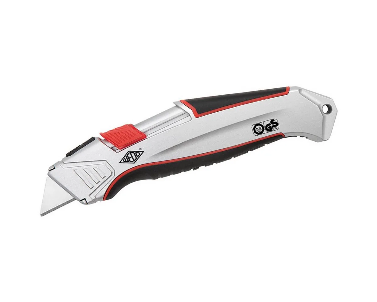 Cutter Cuttermesser Safety-Cutter ALU silber/schwarz/rot från Wedo i Röd, Svart, Silver – produktbild
