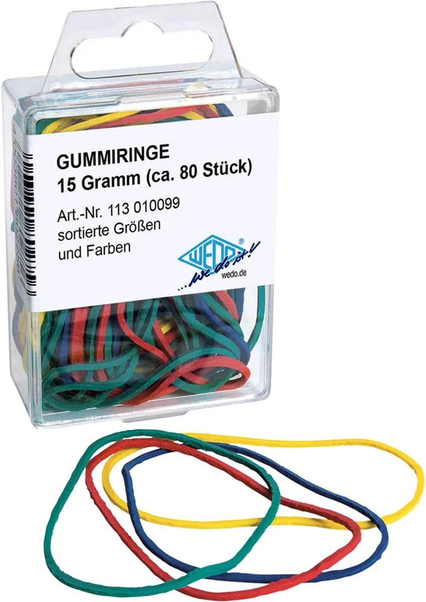 Elastieken, gemengde kleuren en maten från Wedo – produktbild
