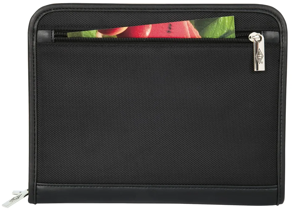 Konferenzmappe Elegance, A5, Kunstleder/Nylon, schwarz fra Wedo – produktbillede