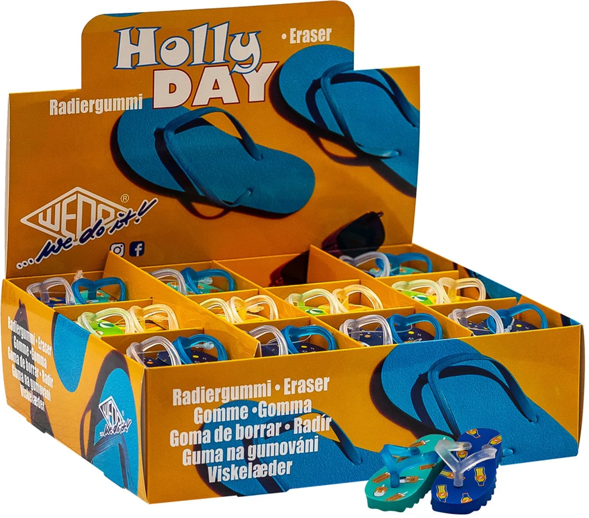 Kunststof Gum Flip Flop HOLLYDAY, gesorteerd op kleur van Wedo – productfoto